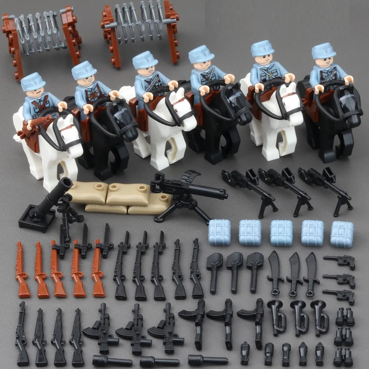 24 szt. Niemieckie żołnierze armii wojskowej II wojna światowa Lego