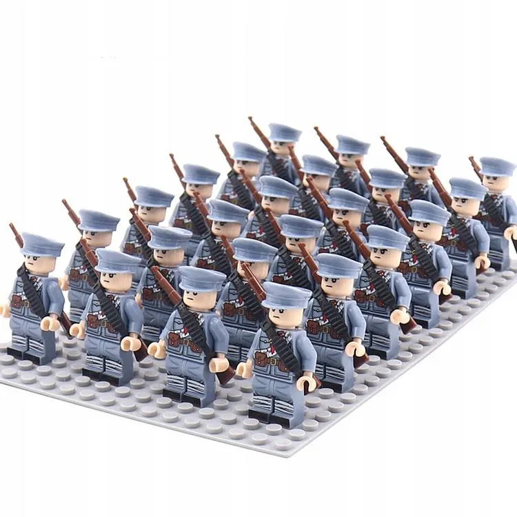 24 szt. Niemieckie żołnierze armii wojskowej II wojna światowa Lego