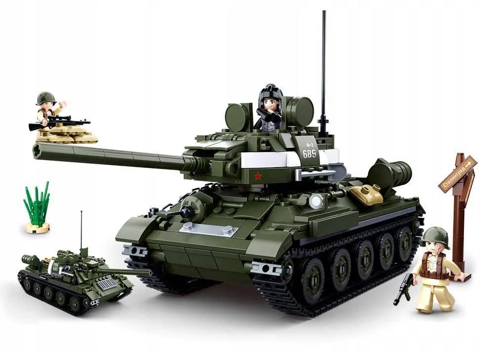 Klocki Wojsko Czołg T-34 Rudy 102 Armia+LEGO Broń