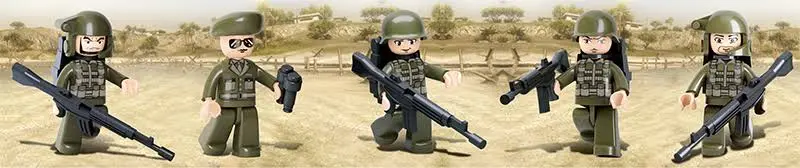 LEGO Klocki Wojsko Ciężarówka Transportowa Wojska, Armia+4 Figurki