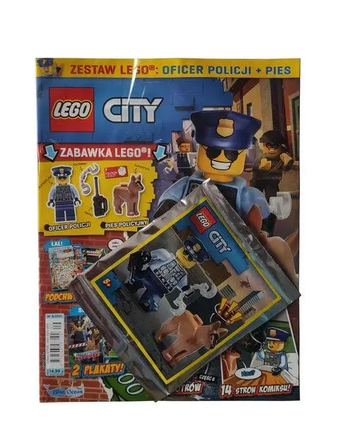LEGO Magazyn Czasopismo City - 09/2021 - Oficer Policji + pies