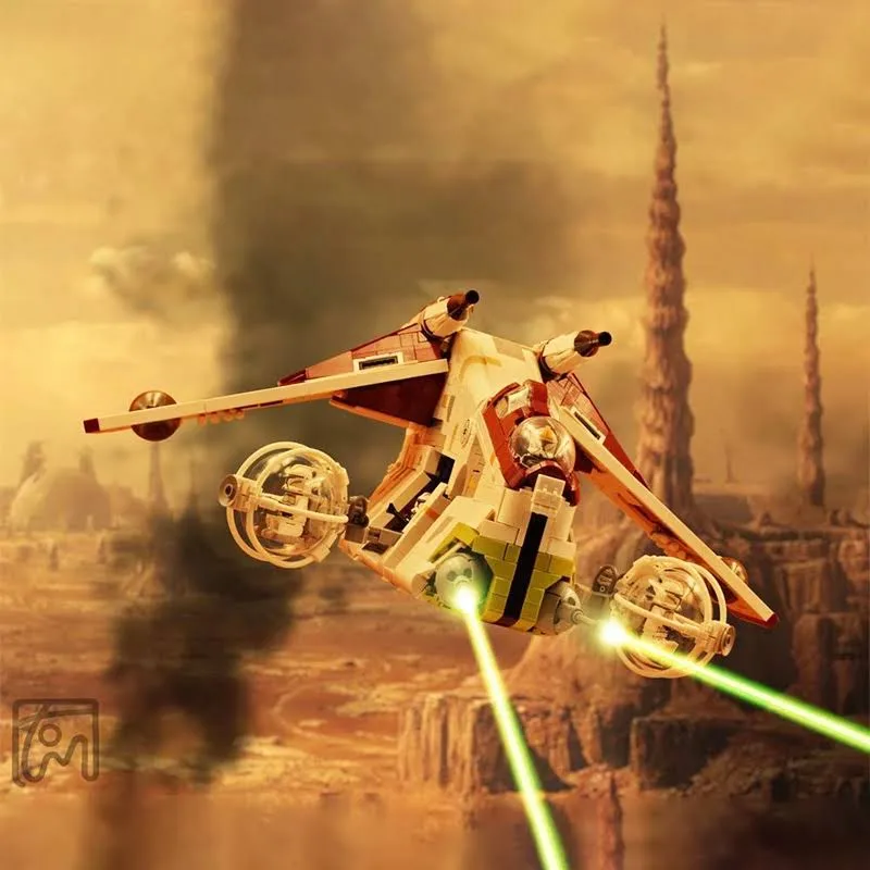 MOC-160934 seria wojen kosmicznych wojskowy latający szturmowiec bojowy klocki do budowy Model