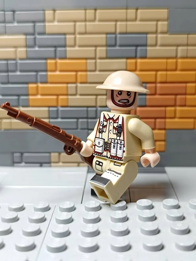 Minifigurka żołnierz Brytyjski WW2 wojsko klocki LEPIN Army no.0039