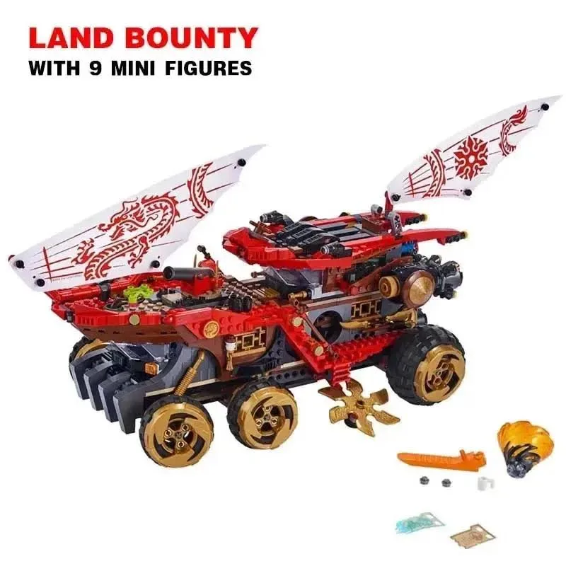 1178 sztuk kompatybilny samochód Land Bounty klocki klocki Model edukacja dla dzieci boże narodzenie