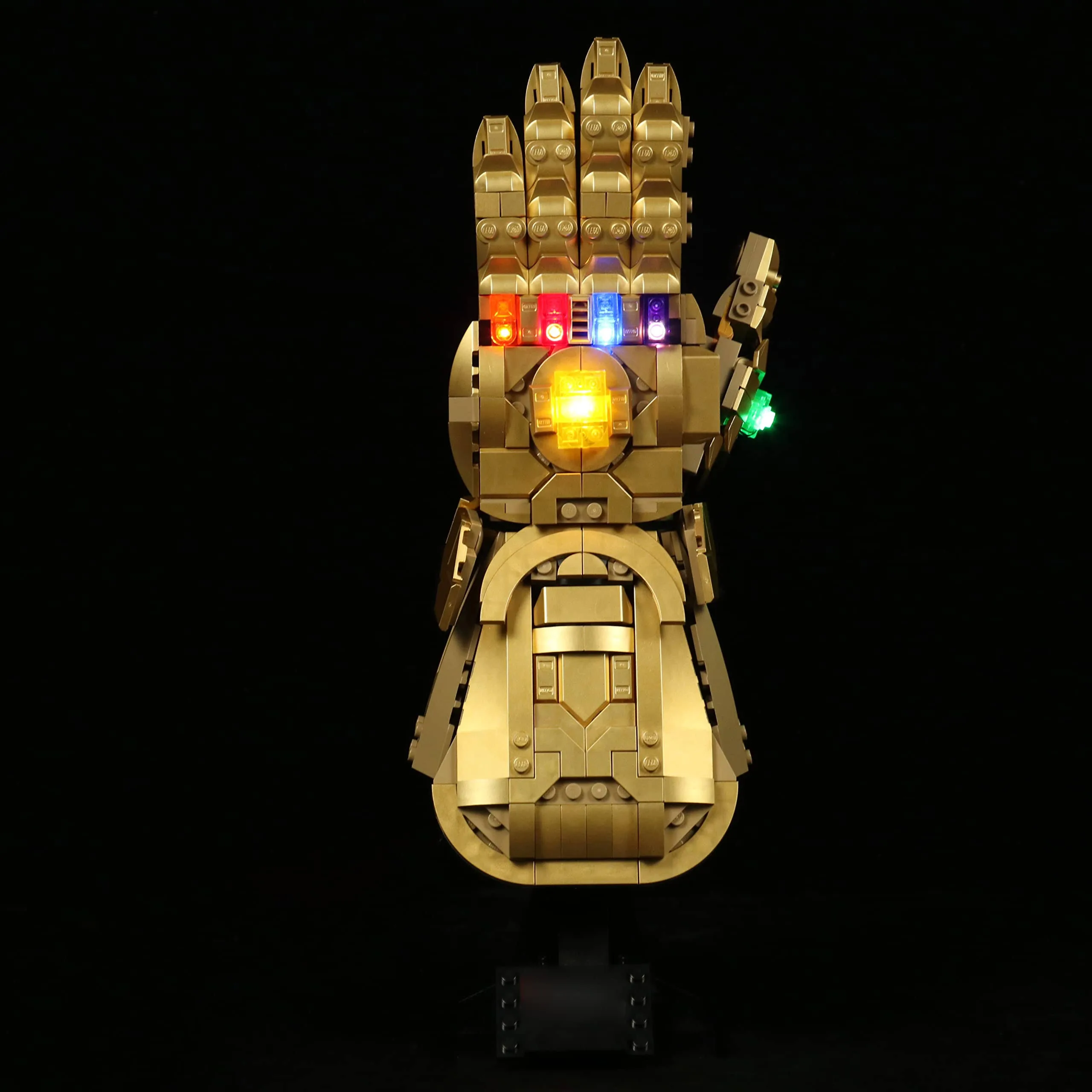 LocoLee Zestaw świateł LED kompatybilny z rękawicami LEGO Infinity, dekoracyjny zestaw oświetleniowy LED, kompatybilny z rękawicami LEGO 76191