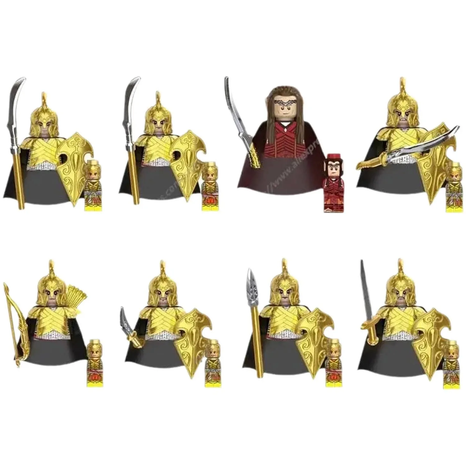 1 sztuk średniowieczne rycerze filmowe klocki zabawki TV6410 TV5075 TV5076 TV5077 TV5078 TV5079