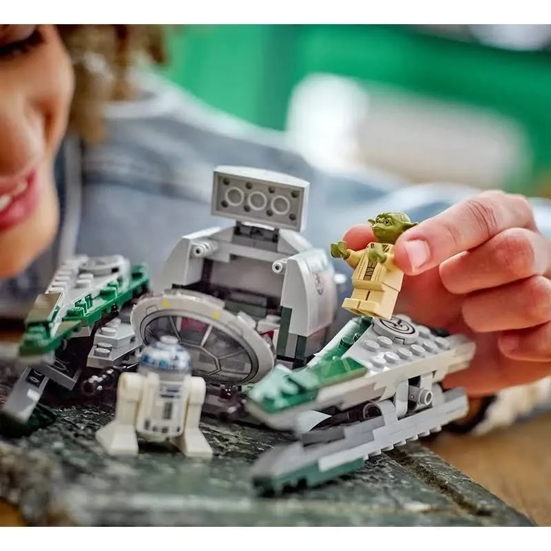 Gorąca zabawka 75360 Model blok Yodas kompatybilny kosmiczny Jedied Starfighter akcja montaż Puzzle