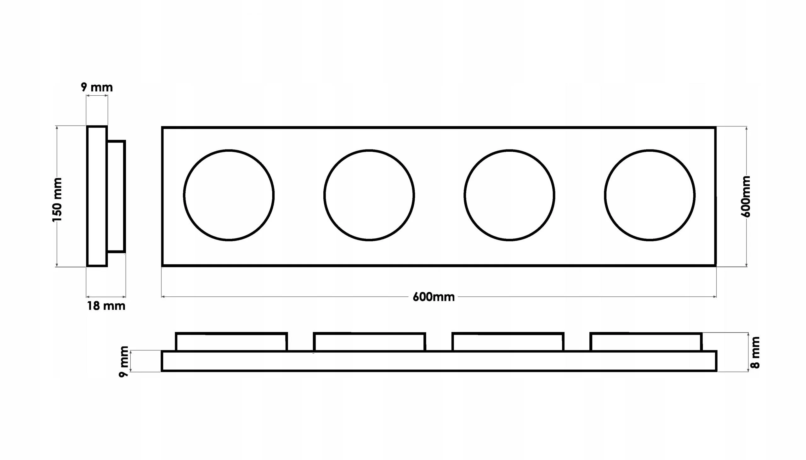 Filcowe klocki na ścianę panele klocki na ścianę panele Lego 15x60 błękit