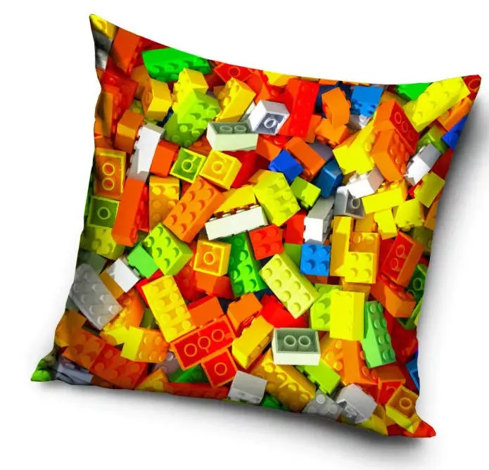 Lego Bricks Poszewka Na Poduszkę Aksamit Efekt Welur Poszewka Na