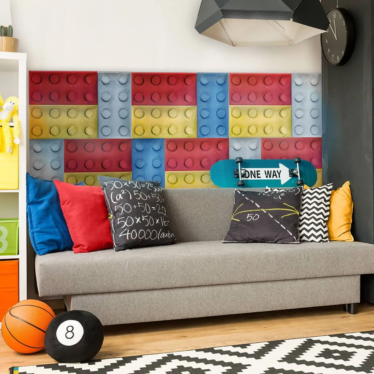 Panel tapicerowany Lego 25 x 50 x 4 cm jasno zielony