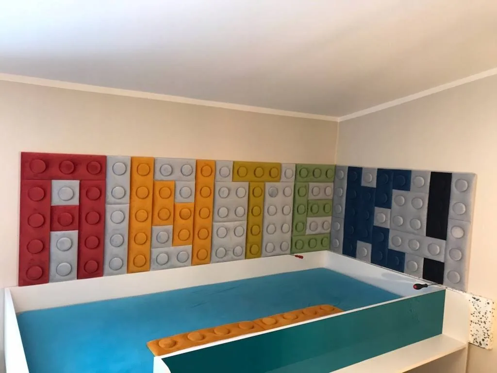 Tapicerowane Panele Lego na ścianę, Dzieci 25x25