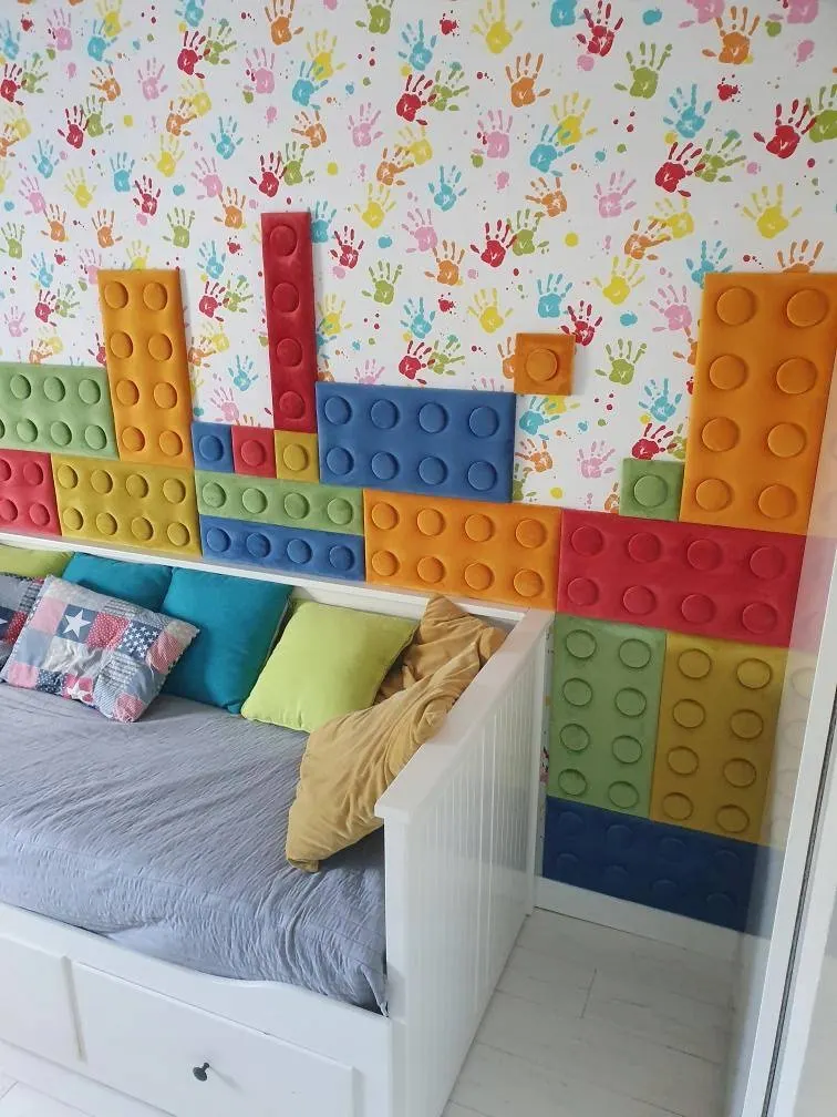 Tapicerowane Panele Lego na ścianę, Dzieci 25x25