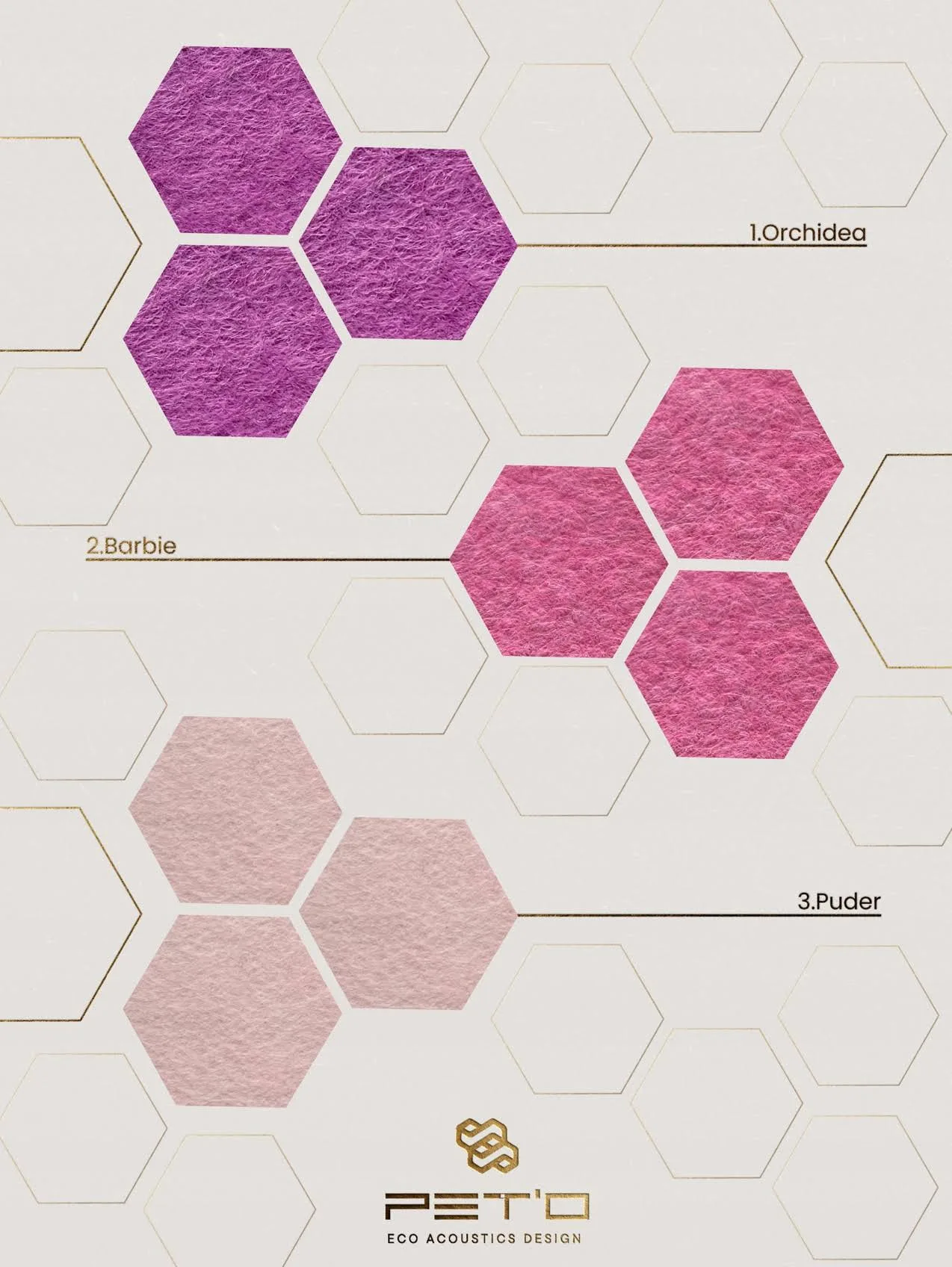 panele klocki na ścianę, filcowe panele ścienne 15x30 różowy