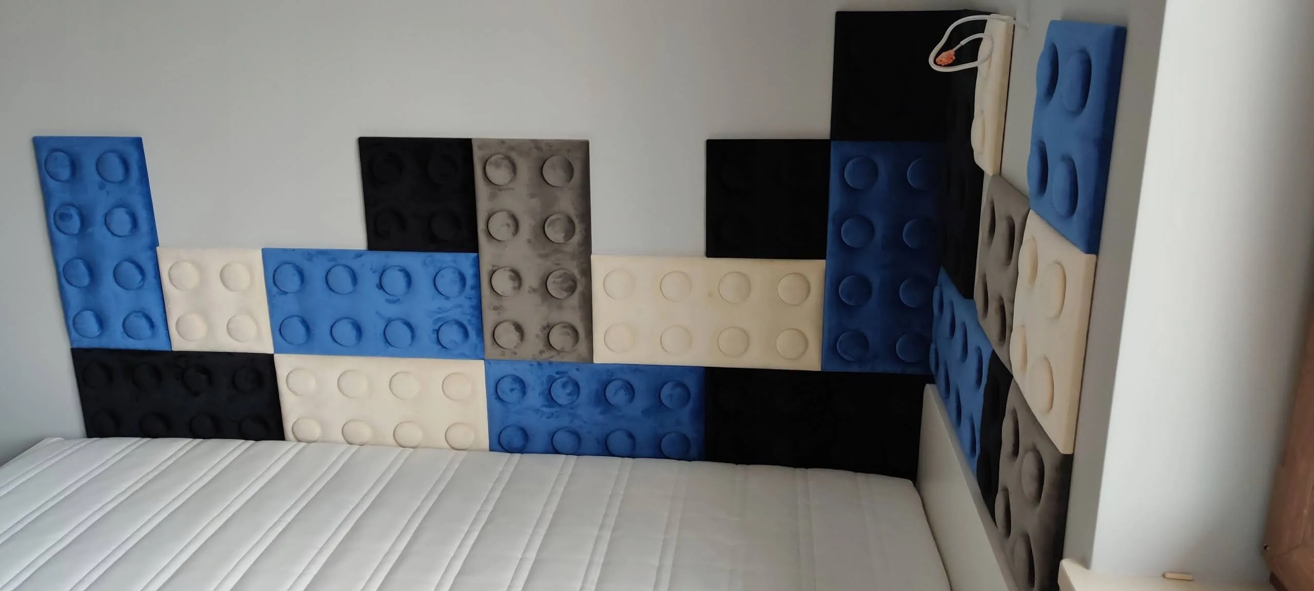 Panele tapicerowane lego na ścianę 12.5 x 25cm
